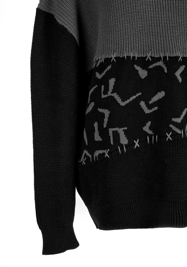 WEI1 Abstract Longline Jumper Clothing 9 WEI1 Abstract Longline Jumper Clothing