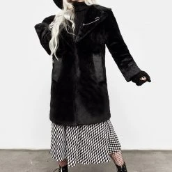 ORI1 Clothing Creature Oversized Fur Coat - Black