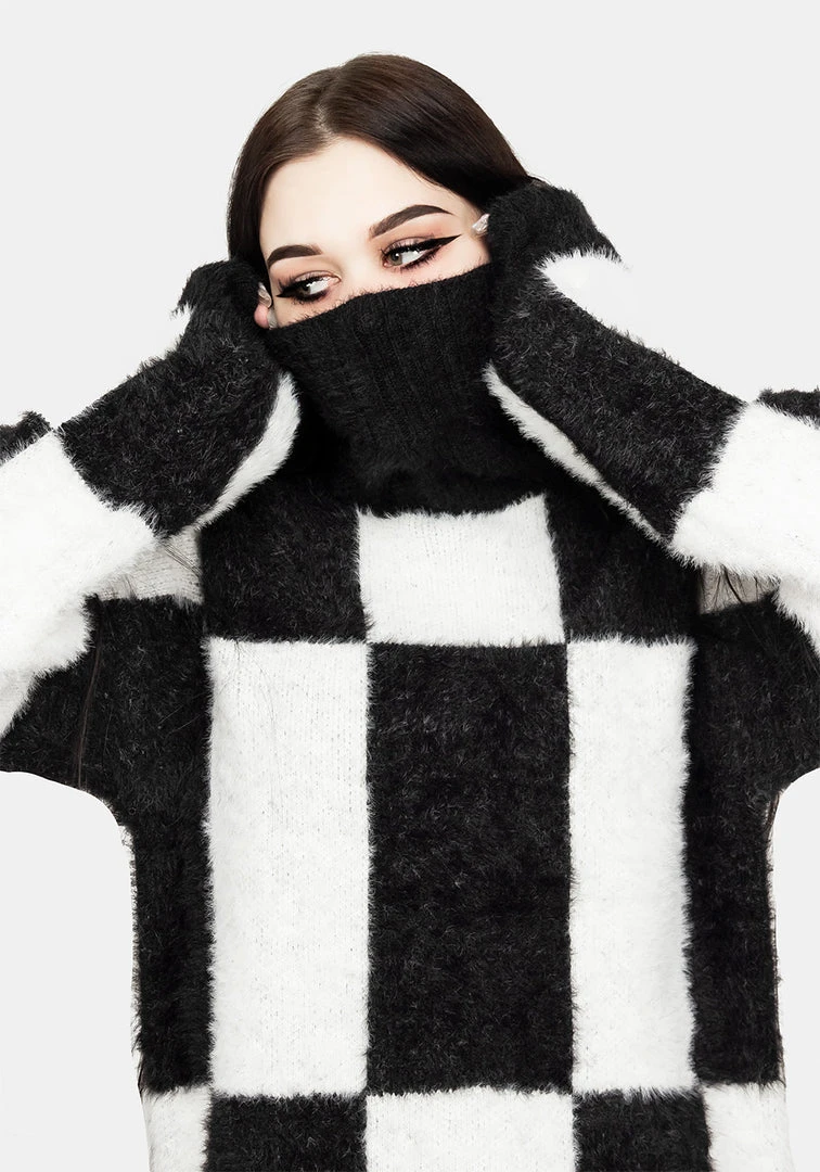 WEI1 Two-Tone Checkerboard Jumper 4 WEI1 Two-Tone Checkerboard Jumper