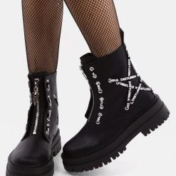 Cheap Disturbia Store 31 CHI1 HEXDOLL LACED BOOTS