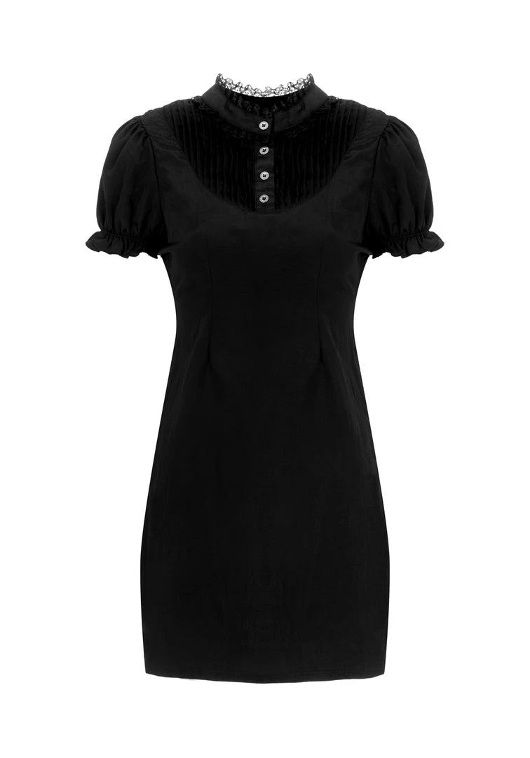 CHI1 Clothing SECRETS PINTUCK PANELLED MINI DRESS 9 CHI1 Clothing SECRETS PINTUCK PANELLED MINI DRESS