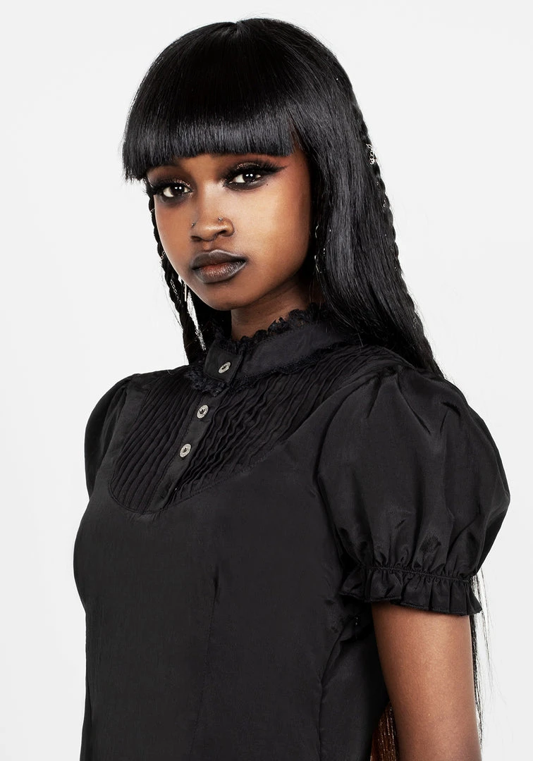 CHI1 Clothing SECRETS PINTUCK PANELLED MINI DRESS 8 CHI1 Clothing SECRETS PINTUCK PANELLED MINI DRESS