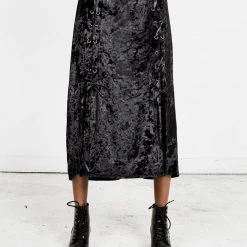 CHI1 MALEFIC LACE-UP PANEL SKIRT Clothing