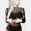 DDS1 Harleen Checkerboard Mesh Bodysuit Women