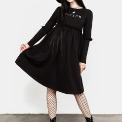 DMT1 Vvitch Ruffle Midi Skater Dress