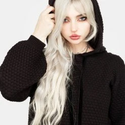 HIG1 Druid Knit Oversized Hoody Clothing