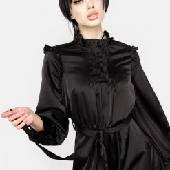 LVT1 Obsession Pintuck Ruffle Jumpsuit Clothing