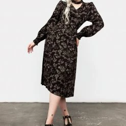 LVT1 Poisonous Plant Puff Sleeve Midi Dress 16 LVT1 Poisonous Plant Puff Sleeve Midi Dress