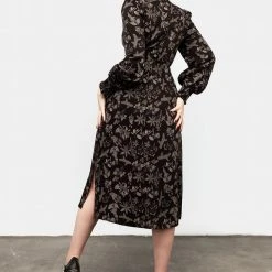 LVT1 Poisonous Plant Puff Sleeve Midi Dress 14 LVT1 Poisonous Plant Puff Sleeve Midi Dress