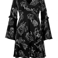LVT1 Clothing Zodiac Flare Sleeve Mini Dress