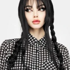 MET1 Clothing FATALE HOUNDSTOOTH SHIRT DRESS