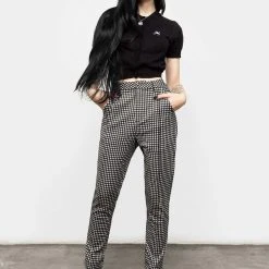 MET1 Martha Gingham Tapered Trousers