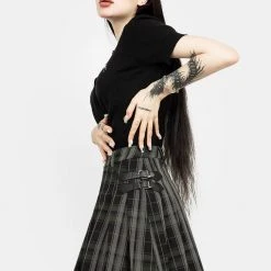 MET1 Bittersweet Check Mini Skirt Women