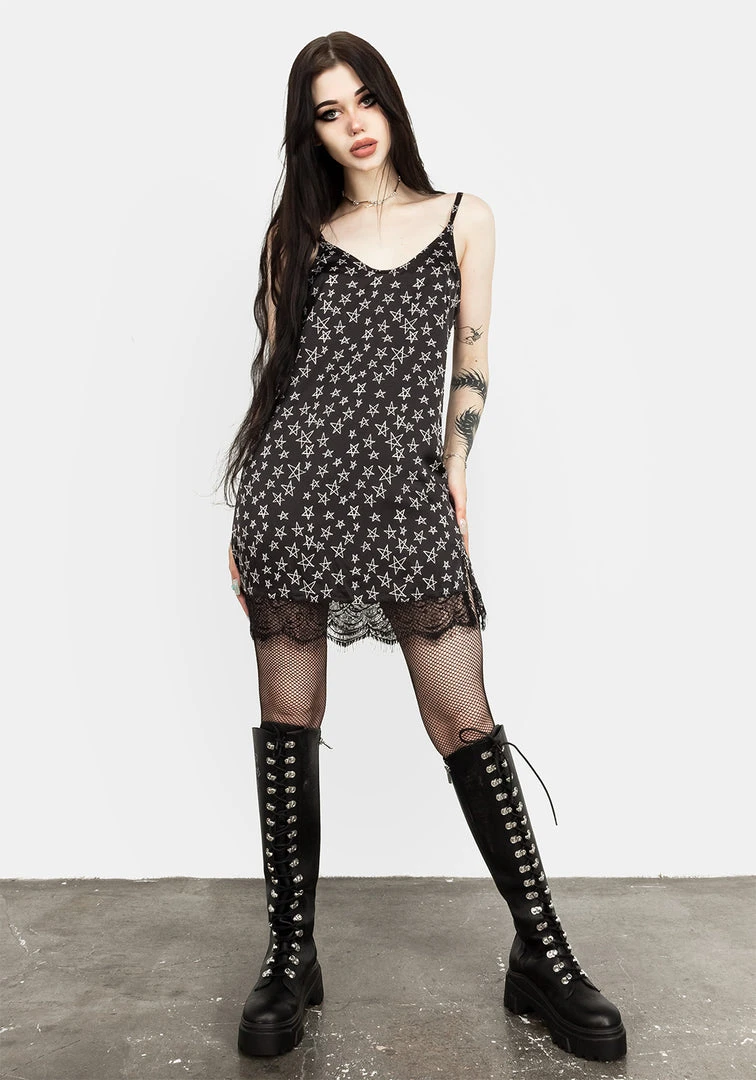 MET1 Hallow Lace Trim Slip Dress 3 MET1 Hallow Lace Trim Slip Dress