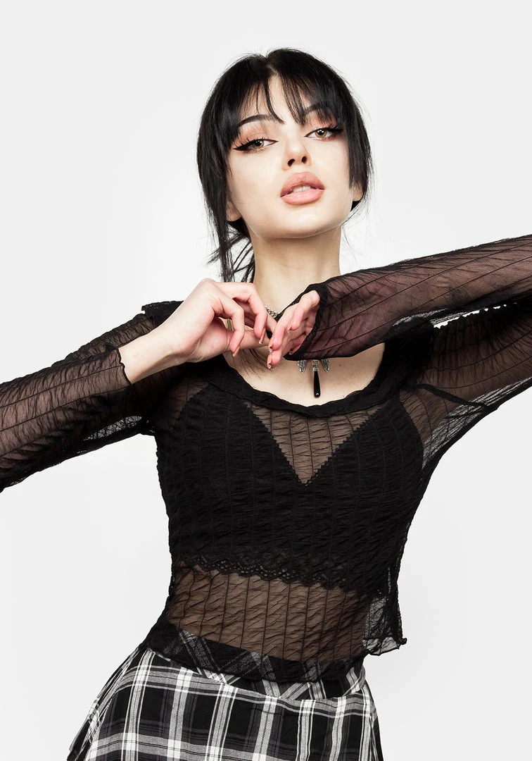 MET1 Whisper Gathered Mesh Top Clothing 7 MET1 Whisper Gathered Mesh Top Clothing