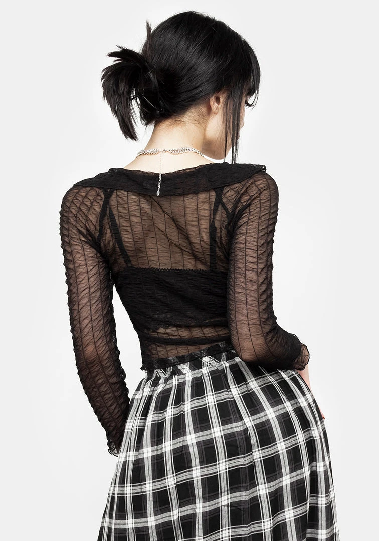 MET1 Whisper Gathered Mesh Top Clothing 5 MET1 Whisper Gathered Mesh Top Clothing