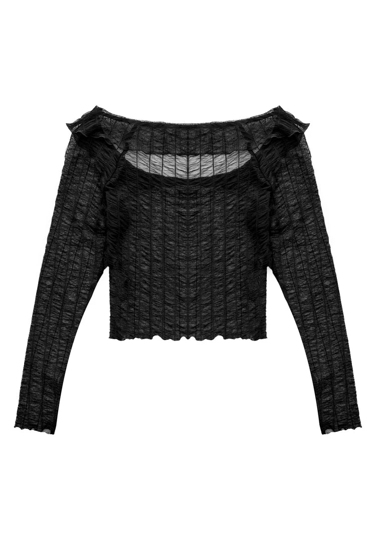 MET1 Whisper Gathered Mesh Top Clothing 11 MET1 Whisper Gathered Mesh Top Clothing