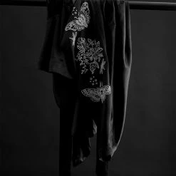 MET1 Clothing Deathmoth Embroidered Kimono