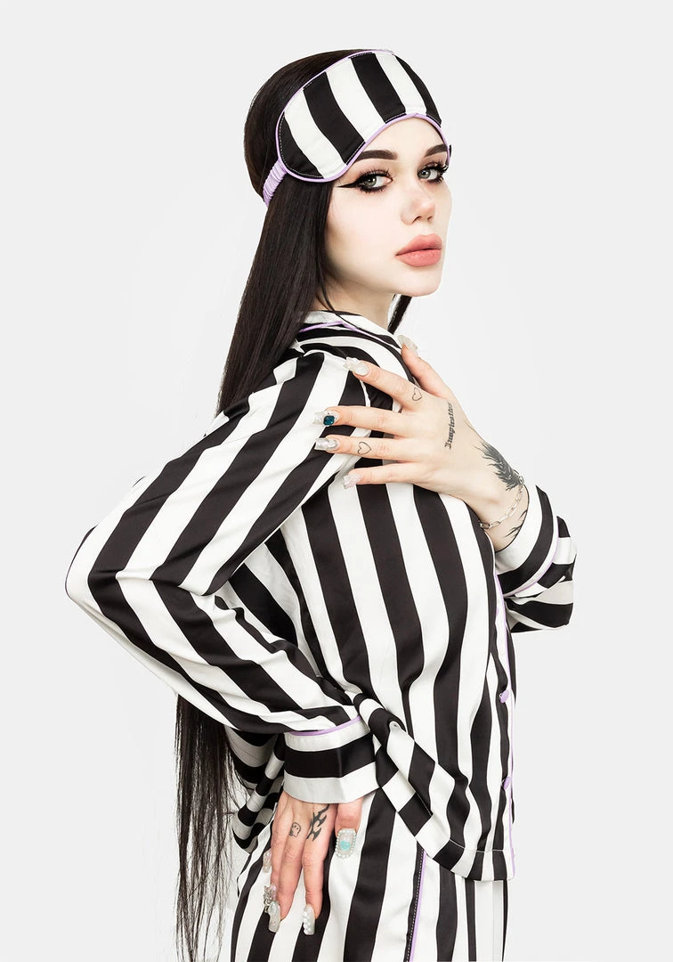 MET1 Beetle Striped Sleep Mask Loungewear 4 MET1 Beetle Striped Sleep Mask Loungewear