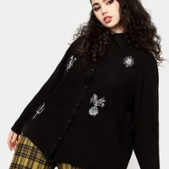 MET1 Harvest Embroidered Oversized Shirt
