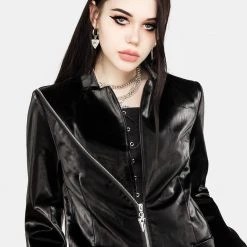 ORI1 Aureole Faux Leather Blazer 19 ORI1 Aureole Faux Leather Blazer