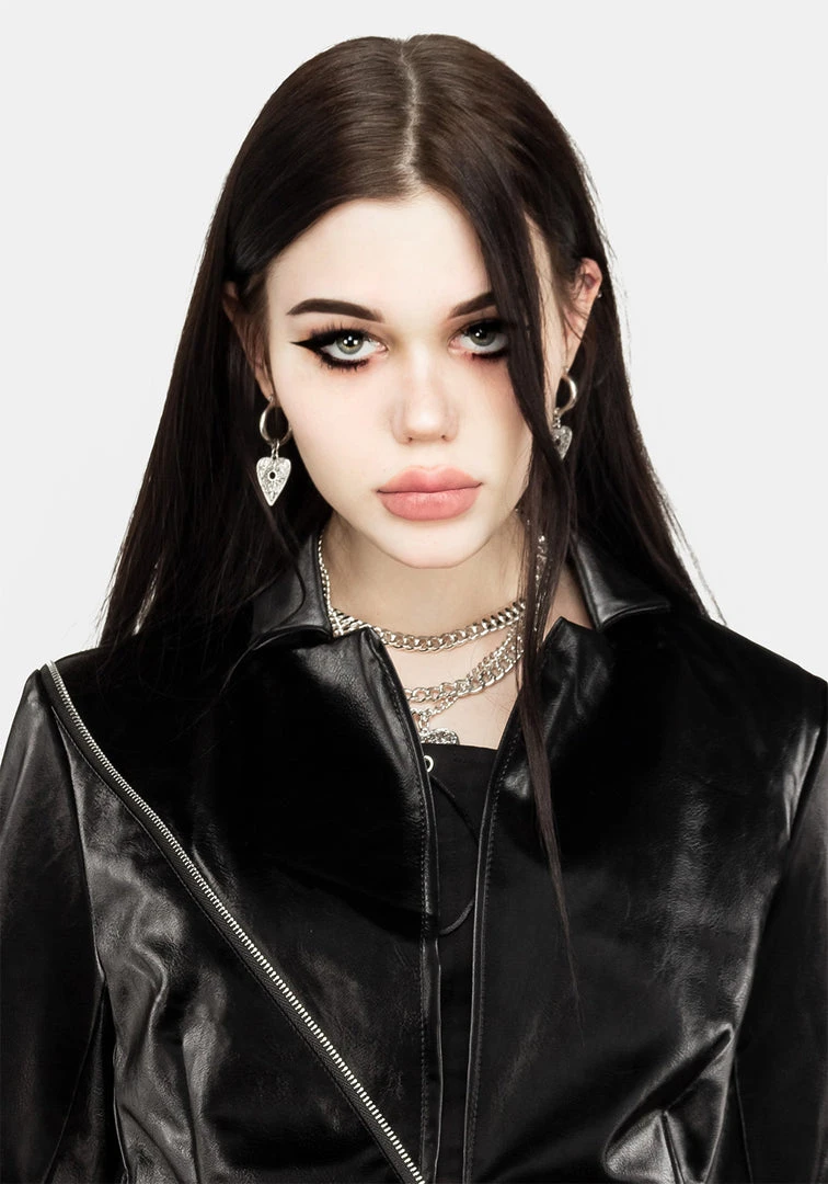 ORI1 Aureole Faux Leather Blazer 7 ORI1 Aureole Faux Leather Blazer