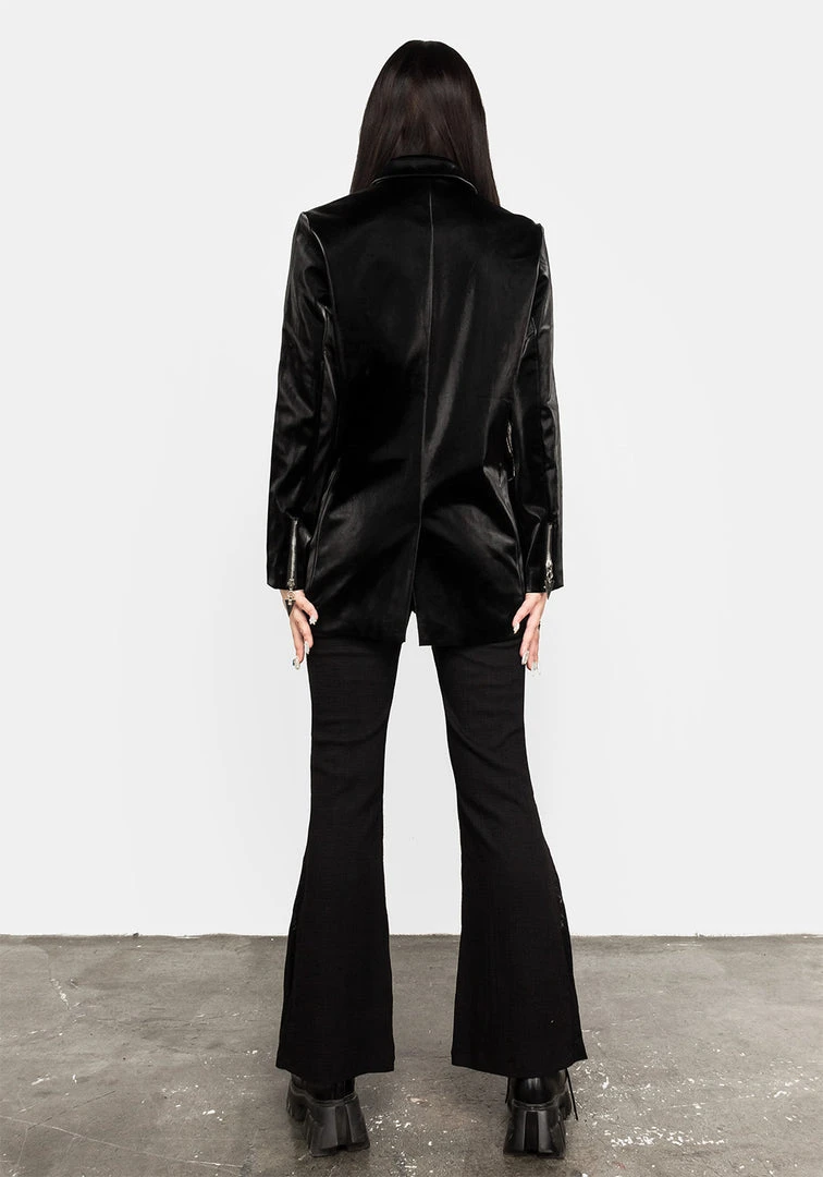 ORI1 Aureole Faux Leather Blazer 6 ORI1 Aureole Faux Leather Blazer