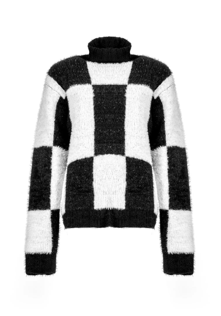 WEI1 Two-Tone Checkerboard Jumper 8 WEI1 Two-Tone Checkerboard Jumper