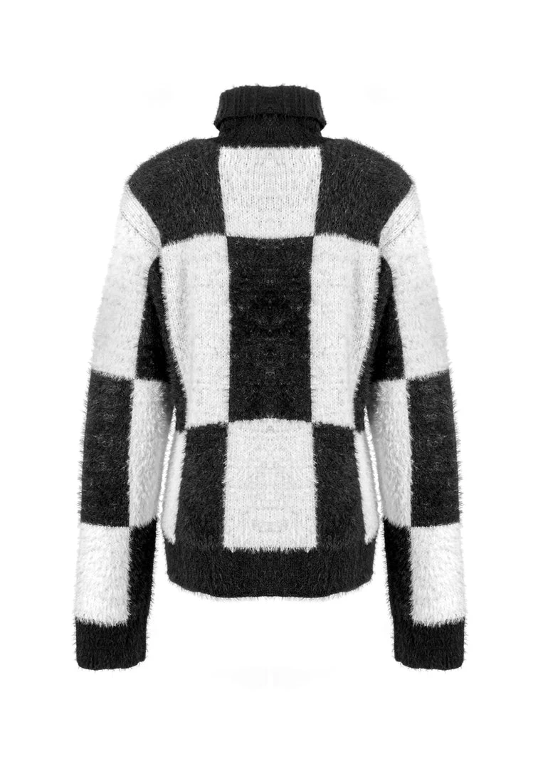 WEI1 Two-Tone Checkerboard Jumper 11 WEI1 Two-Tone Checkerboard Jumper