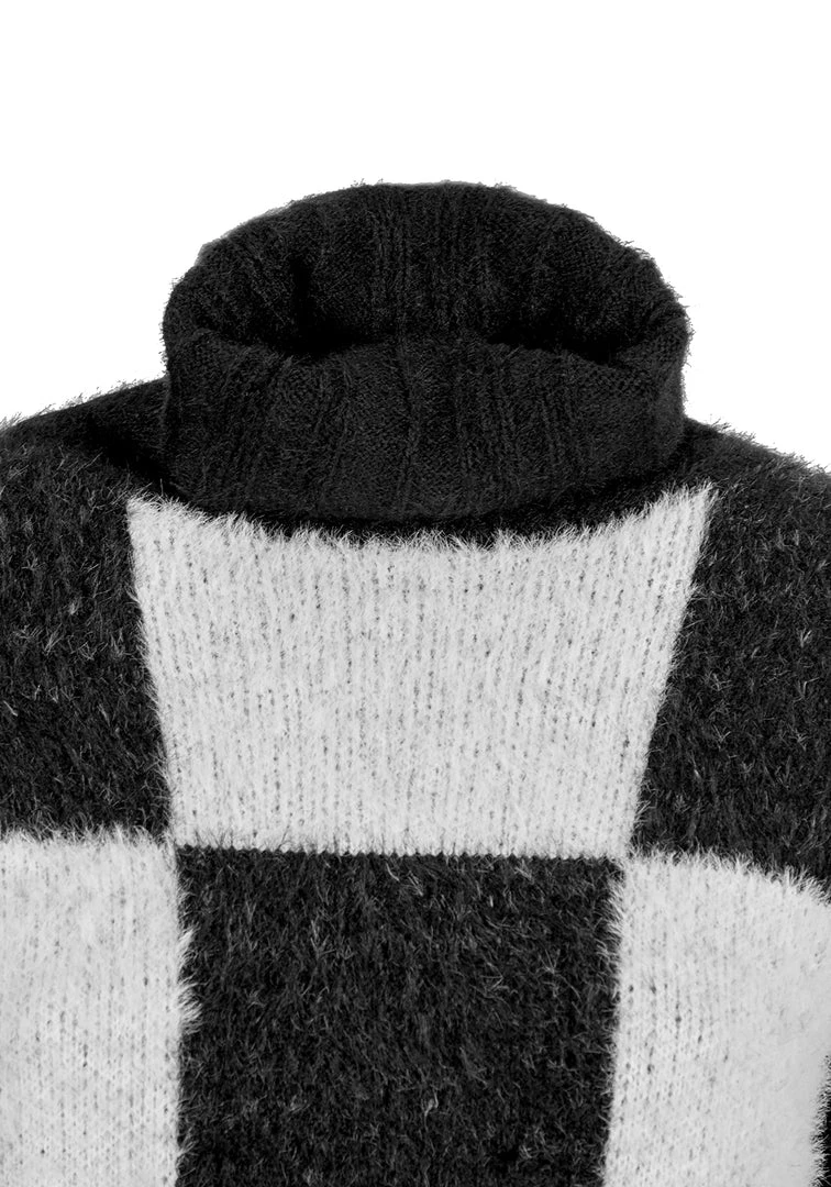 WEI1 Two-Tone Checkerboard Jumper 9 WEI1 Two-Tone Checkerboard Jumper