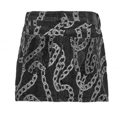 JB1 GROUNDED LOW RISE DENIM MINI SKIRT Women