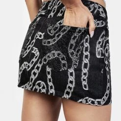 JB1 GROUNDED LOW RISE DENIM MINI SKIRT Women