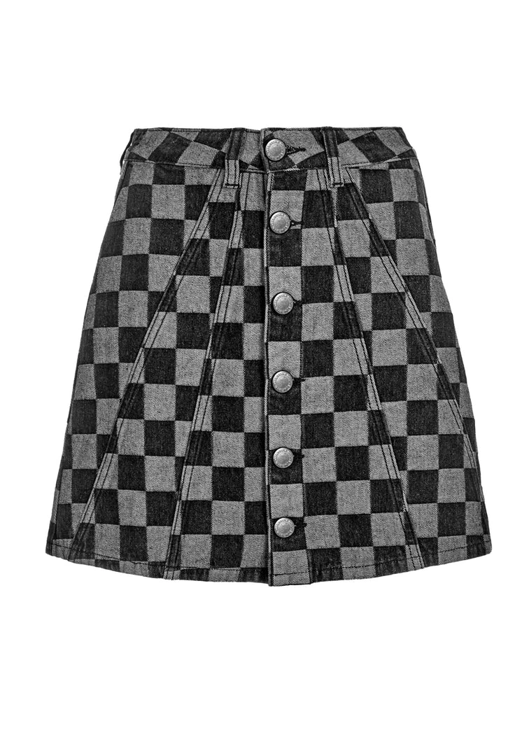 JB1 KERB A-LINE DENIM MINI SKIRT 13 JB1 KERB A-LINE DENIM MINI SKIRT