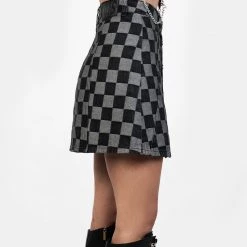 JB1 KERB A-LINE DENIM MINI SKIRT 18 JB1 KERB A-LINE DENIM MINI SKIRT