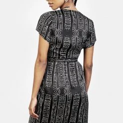 LVT1 Runes Wrap Midi Dress Women