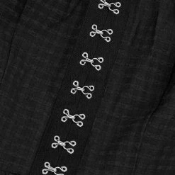 MET1 Mortem Midi Dress With Puff Sleeves