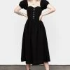 MET1 Mortem Midi Dress With Puff Sleeves 1 MET1 Mortem Midi Dress With Puff Sleeves