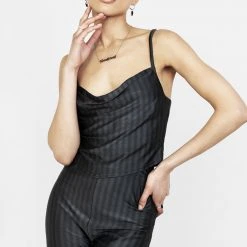 MET1 Explicit Cowl Neck Cami Top Women