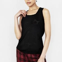 MET1 Thrashed Distressed Jersey Tank Top