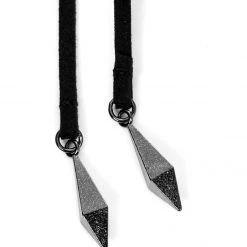 MET1 Mosh Faux Leather Lace Up Shorts