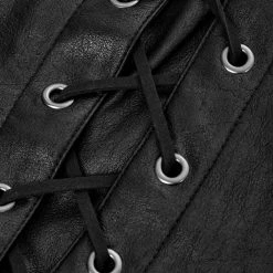 MET1 Mosh Faux Leather Lace Up Shorts