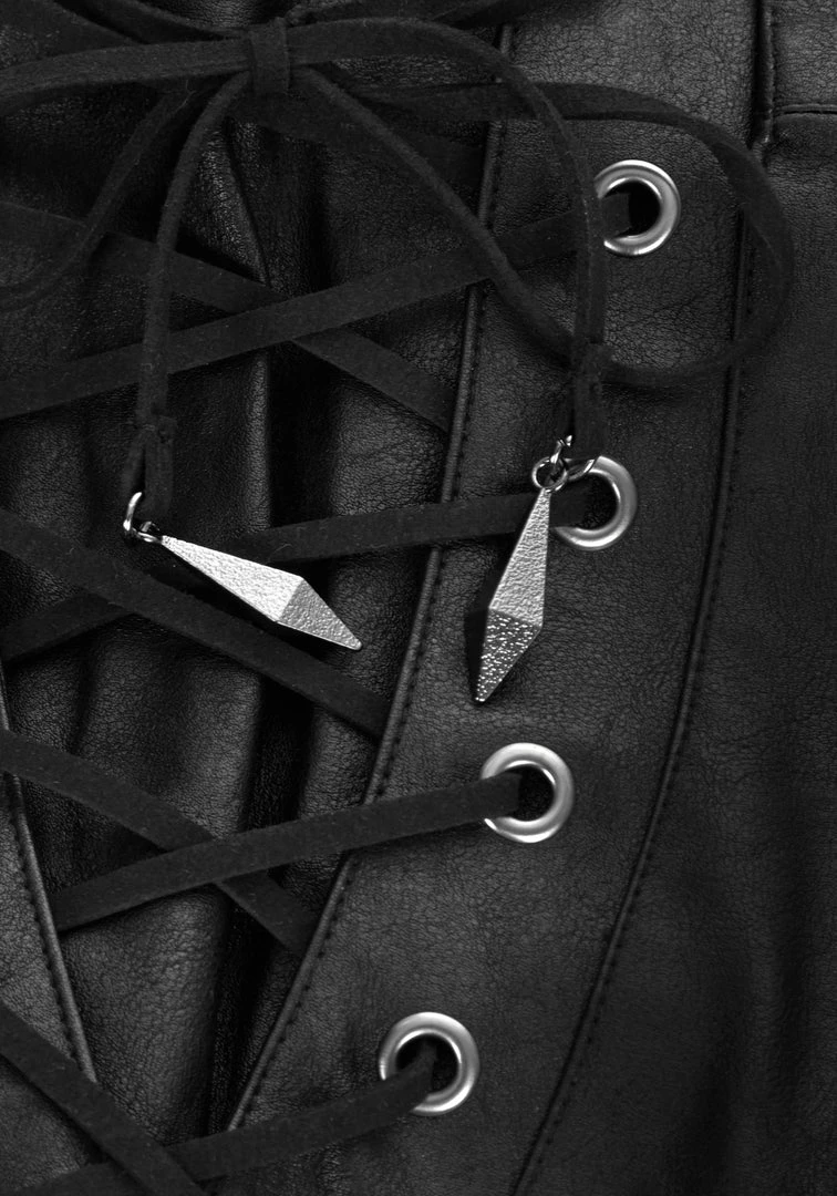 MET1 Rival Faux Leather Lace Up Pants 10 MET1 Rival Faux Leather Lace Up Pants