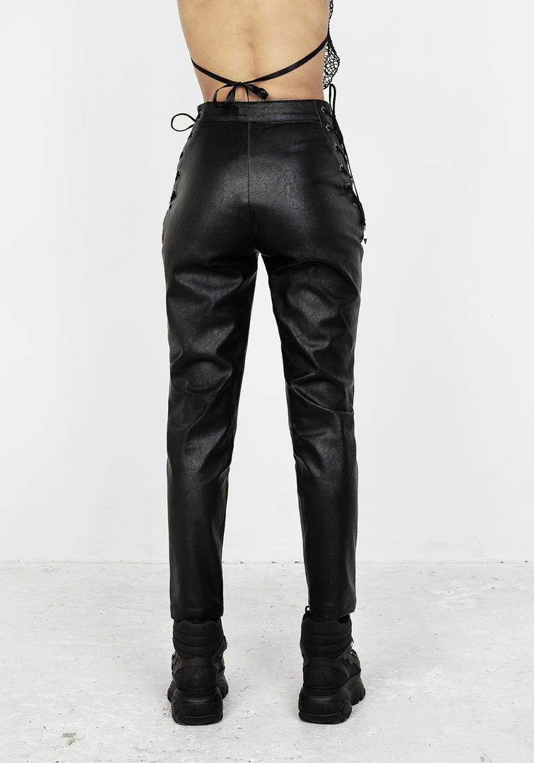 MET1 Rival Faux Leather Lace Up Pants 7 MET1 Rival Faux Leather Lace Up Pants