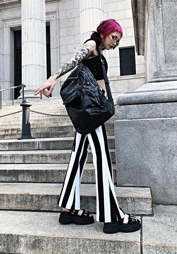 MET1 Clothing Afterlife Stripe Jersey Flares 4 MET1 Clothing Afterlife Stripe Jersey Flares