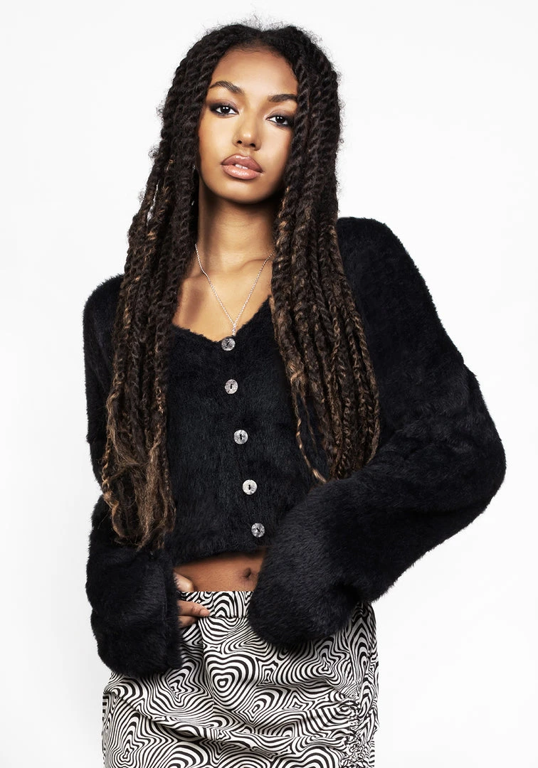 PFA1 Binx Fluffy Relaxed V-Neck Cardi 3 PFA1 Binx Fluffy Relaxed V-Neck Cardi