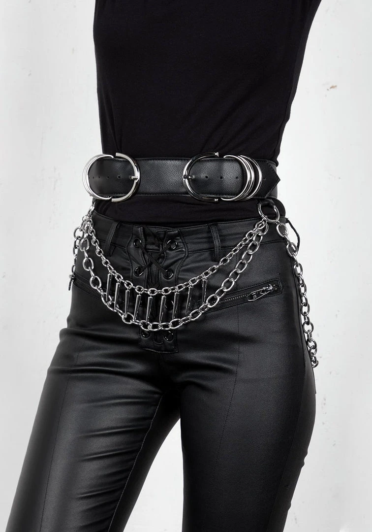 PIL1 Damned Double Buckle Waist Belt Accessories 6 PIL1 Damned Double Buckle Waist Belt Accessories
