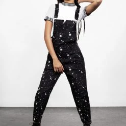 DEN1 CELESTIAL EMBROIDERED DUNGAREES 12 DEN1 CELESTIAL EMBROIDERED DUNGAREES