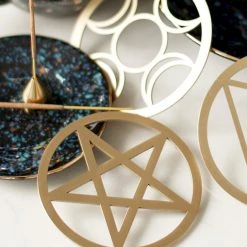 KEO1 Men PENTAGRAM BRASS COASTER