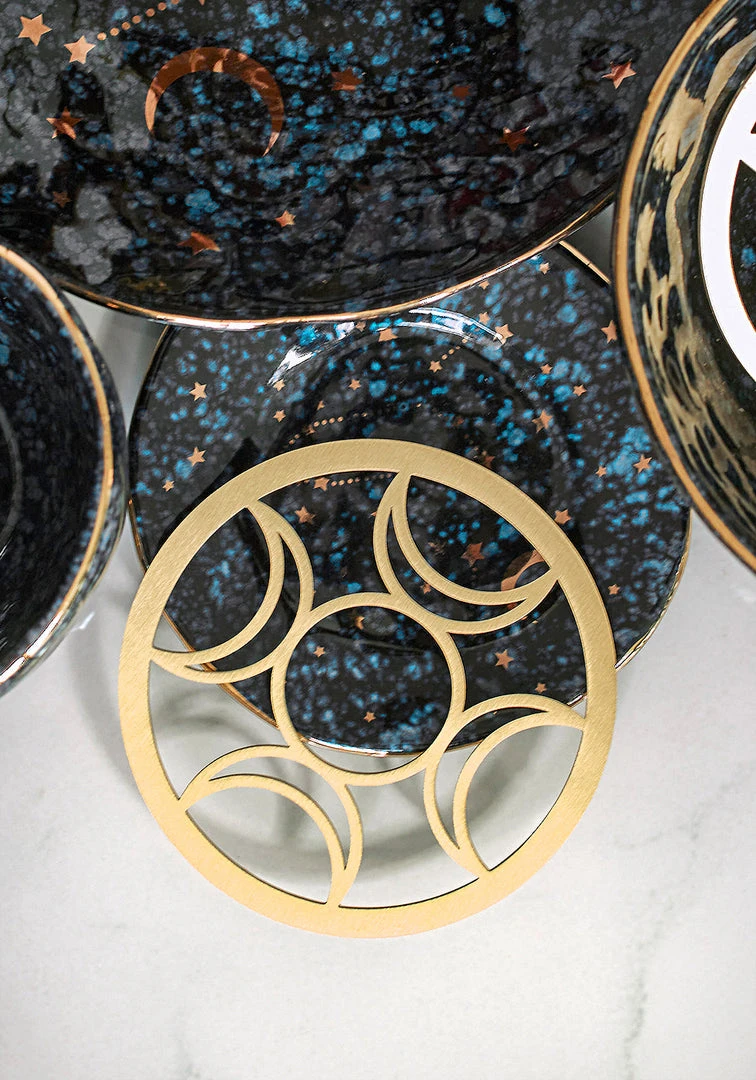 KEO1 TRIPLE MOON BRASS COASTER Men 4 KEO1 TRIPLE MOON BRASS COASTER Men