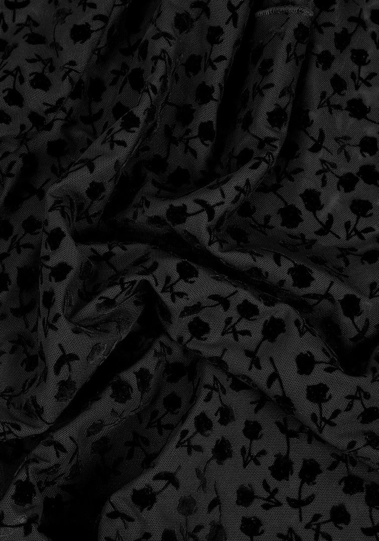 MET1 LOVESPELL FLOCKED MESH MIDI SKIRT Clothing 8 MET1 LOVESPELL FLOCKED MESH MIDI SKIRT Clothing